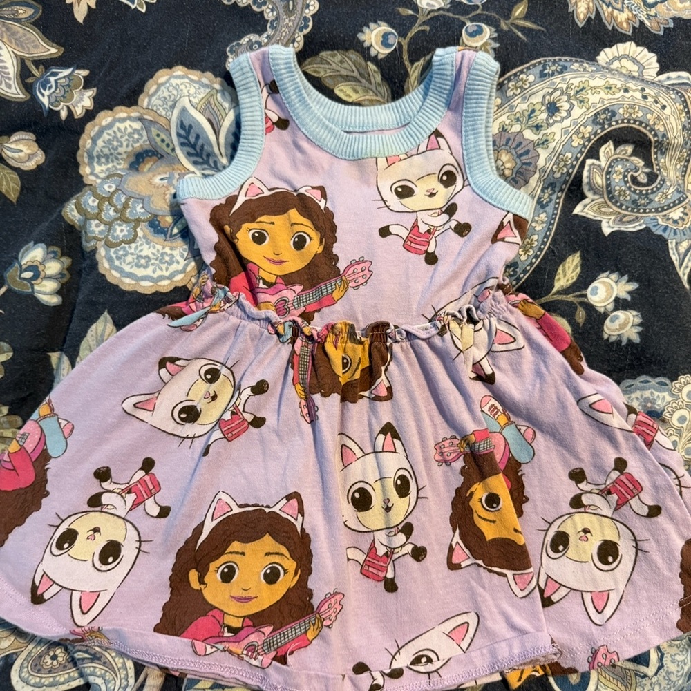 Adorable Cartoon Print Kids Dress